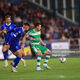 Aaron Greene on the ball for Shamrock Rovers in their 2-1 win in Waterford last August