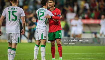 Callum O'Dowda and Cristiano Ronaldo