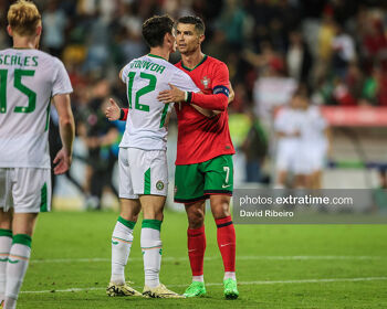 Callum O'Dowda and Cristiano Ronaldo