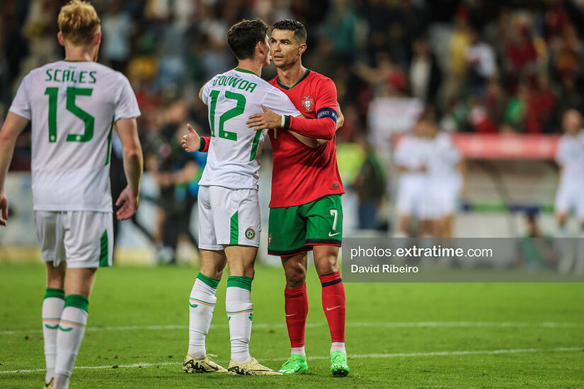 Callum O'Dowda and Cristiano Ronaldo