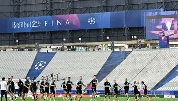 A general view during FC Internazionale Milano training ahead of the UEFA Champions League 2022/23 final at the Ataturk Olympic Stadium