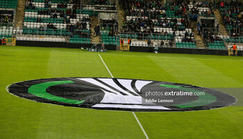 Tallaght Stadium ahead of kick-off of Shamrock Rovers' Europa Conference League group game against Gent in October 2022