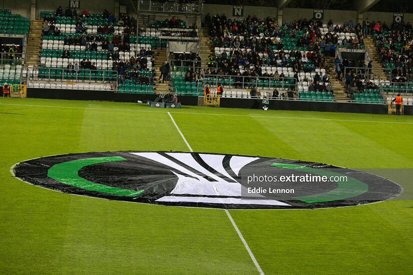 Tallaght Stadium ahead of kick-off of Shamrock Rovers' Europa Conference League group game against Gent in October 2022