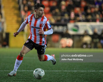 Adam O'Reilly in action for Derry City