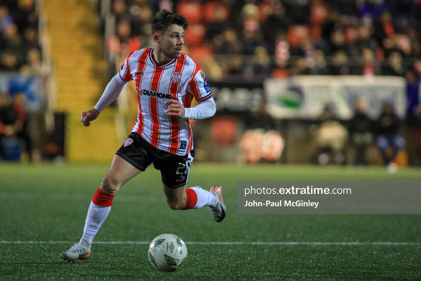 Adam O'Reilly in action for Derry City