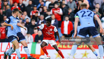Serge Atakayi on the ball and on the scoresheet for the Saints