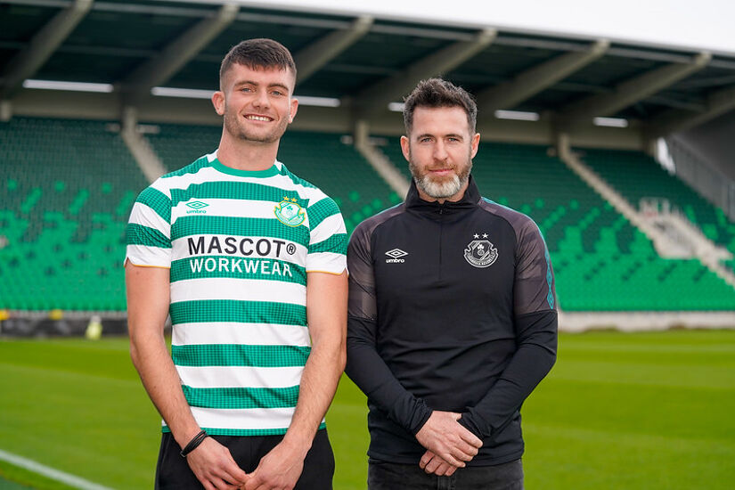 Josh Honohan (right) with Hoops Head Coach Stephen Bradley