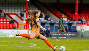 Jessica Berlin in action for Galway United during their 2-1 win over Shelbourne at Tolka Park on Saturday, 25 March 2023.