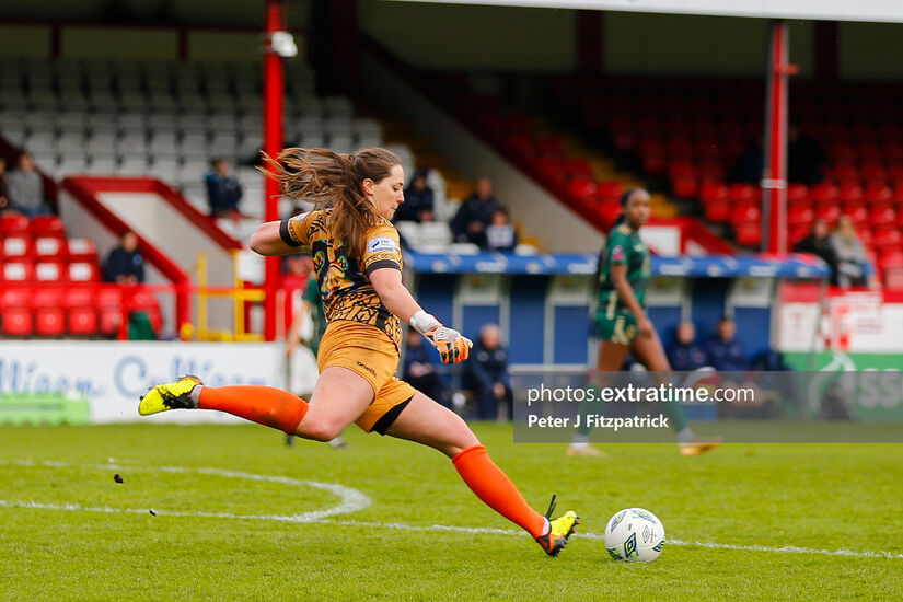 Jessica Berlin in action for Galway United during their 2-1 win over Shelbourne at Tolka Park on Saturday, 25 March 2023.