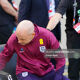 Lee Carsley, Interim England Manager takes a seat in the Republic of Ireland area, he was asked politely to change prior to the UEFA Nations League game between the Republic of Ireland and England