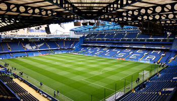 General view inside the stadium prior to the UEFA Women’s Champions League 2023/24 semi-final second leg match between Chelsea and Barcelona on April 27 2024