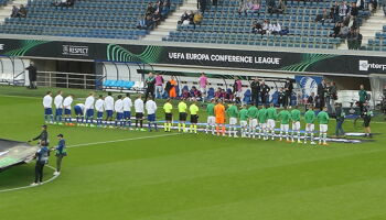 KAA Gent and Shamrock Rovers line up ahead of their Europa Conference League clash
