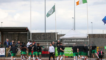 Kerry players warming up prior to a game