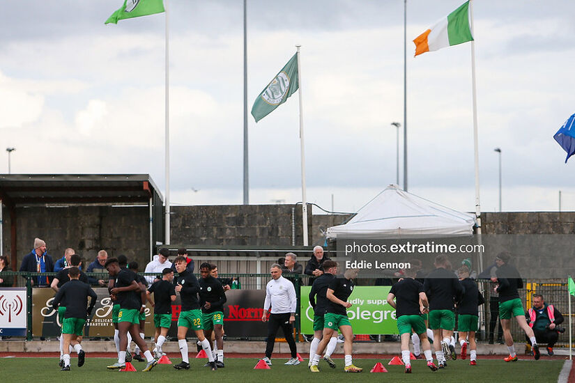 Kerry players warming up prior to a game