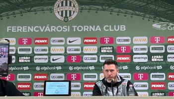 Stephen Bradley speaking at the post match press conference after his side's 4-0 defeat to Ferencvaros