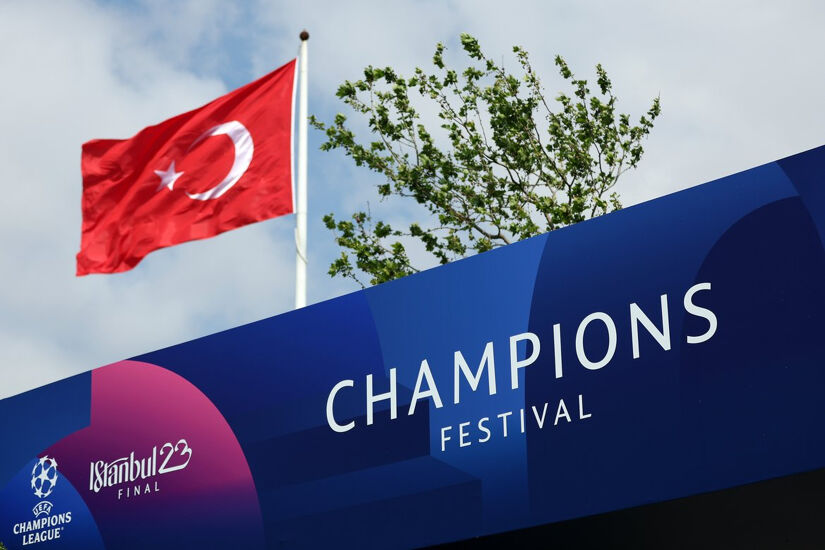 A general view during day 1 of the UEFA Champions League 2022/23 Festival ahead of the UEFA Champions League 2022/23 final on June 08, 2023 in Istanbul