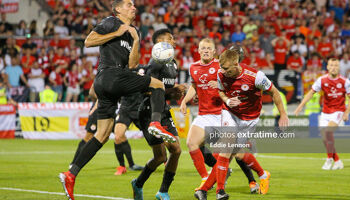 St Patrick's Athletic in Europa Conference League action last season against CSKA Sofia