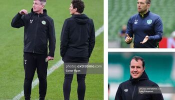 Stephen Kenny, Keith Andrews, Stephen Rice (top) and John O'Shea have all left their roles with the FAI this week