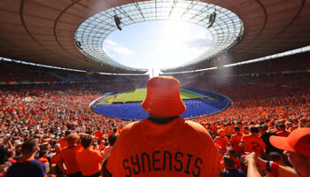 A Netherlands fan looks on during the UEFA EURO 2024 group stage match between Netherlands and Austria at Olympiastadion on June 25, 2024 in Berlin