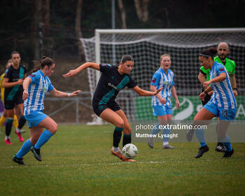 Maria Reynolds in action for Shamrock Rovers in their 1-1 draw away to DLR Waves on 9 March