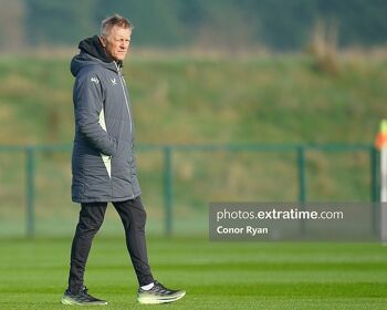 Heimir Hallgrímsson at FAI HQ this week during a Republic of Ireland training session