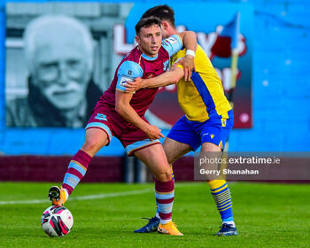 Chris Lyons in action for Drogheda United during the 2021 season