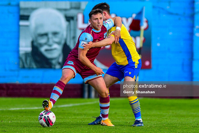 Chris Lyons in action for Drogheda United during the 2021 season
