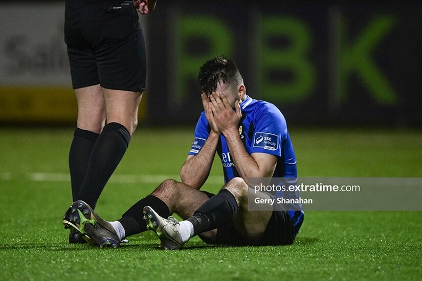 Action during the Athlone Town v Dundalk FC, Extra.ie, FAI Cup Semi Final match at Athlone Town Stadiuim , Athlone.