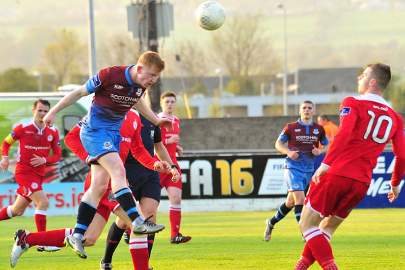 Aaron Molloy in action for Drogheda United during a First Division encounter with Shelbourne in 2016