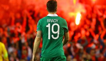 Robbie Brady during the Euro 2016 Qualifier against Poland