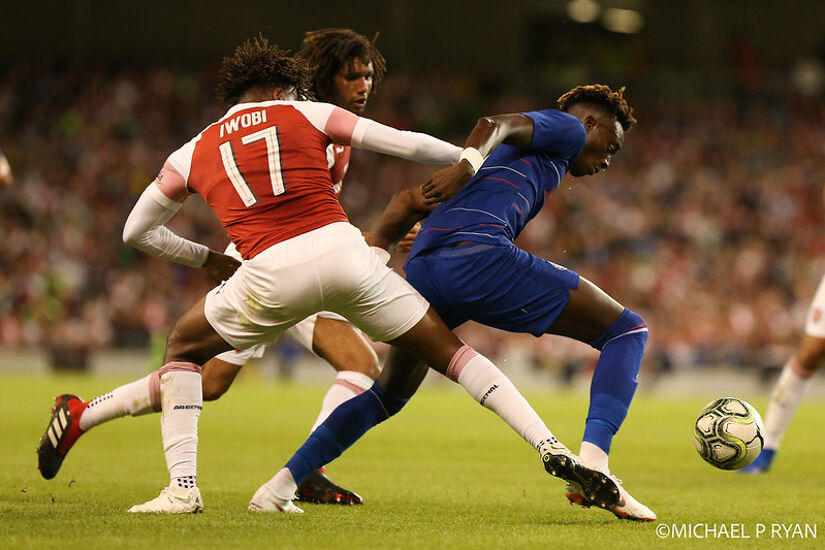 Alex Iwobi in action for Arsenal