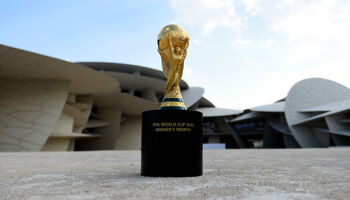 National Museum of Qatar provides backdrop for the World Cup trophy