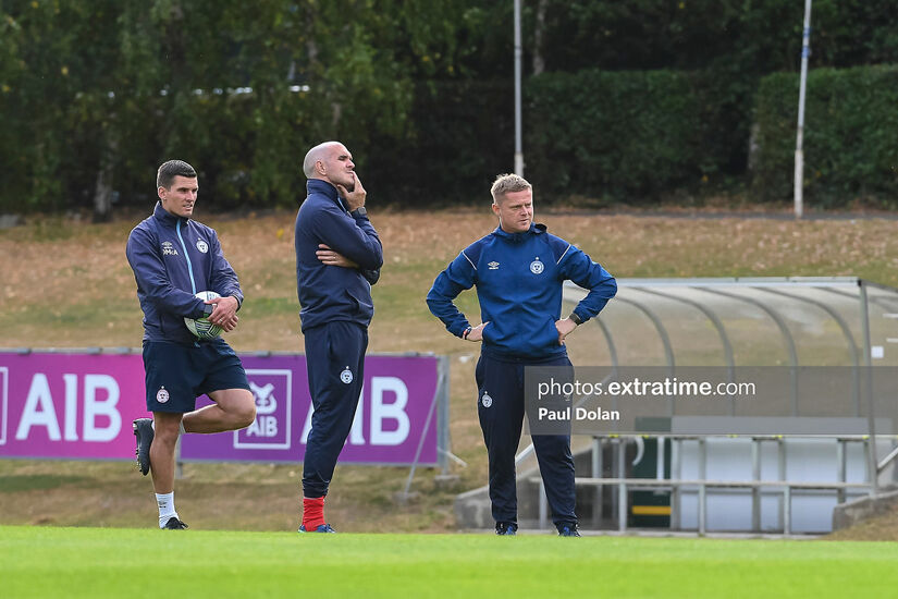 Shelbourne FC Coaches David McAllister, Joey O'Brien & Damien Duff