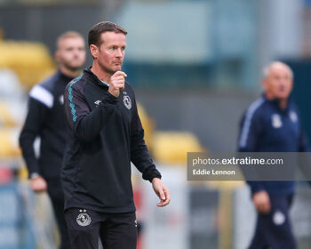 Collie O'Neill on the sideline during his team's 3-1 win over Shelbourne