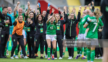 July 16th, 2024, Julie-Ann Russell of Ireland during the UEFA EURO 2025 Qualifier between the Republic of Ireland and France played at Páirc Uí Chaoimh, Cork, Ireland.