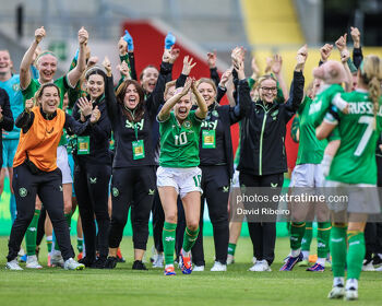 July 16th, 2024, Julie-Ann Russell of Ireland during the UEFA EURO 2025 Qualifier between the Republic of Ireland and France played at Páirc Uí Chaoimh, Cork, Ireland.