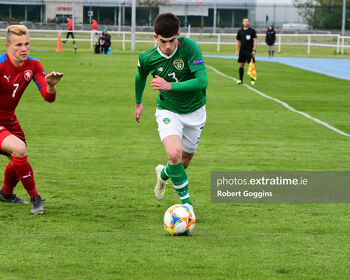 James Furlong in action for the Ireland u19 team in 2019