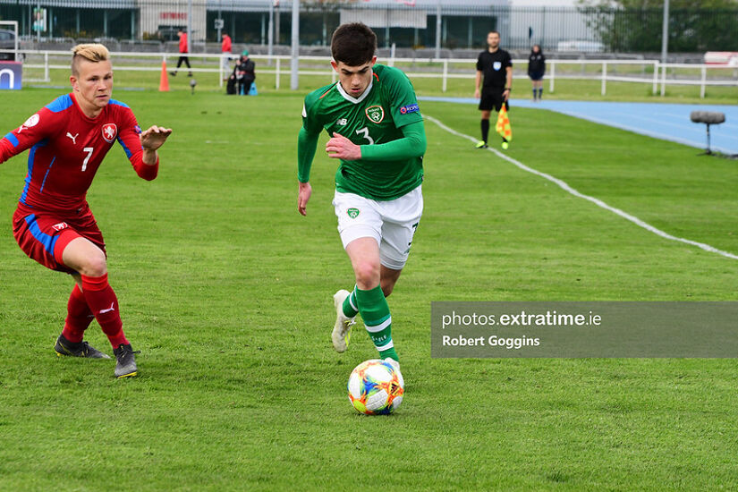 James Furlong in action for the Ireland u19 team in 2019