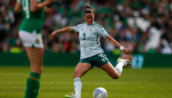 Northern Ireland defender Demi Vance in action during a 3-0 UEFA Nations League defeat to the Republic of Ireland at the Aviva Stadium.