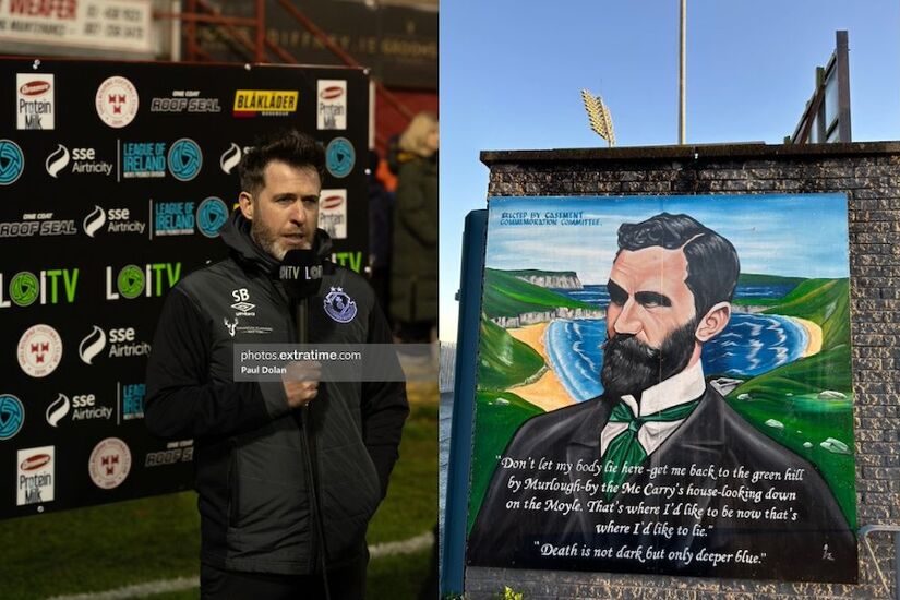 Stephen Bradley spoke about the Irish government funding of Casement Park negatively in his club's match programme v Derry City