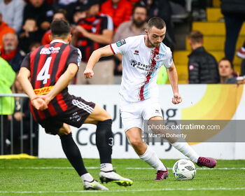 Kyle Robinson in action for Drogheda United