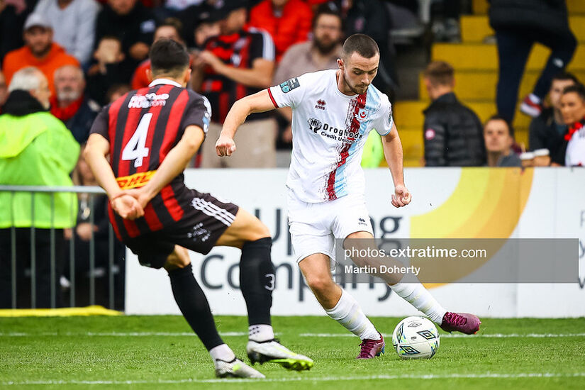 Kyle Robinson in action for Drogheda United