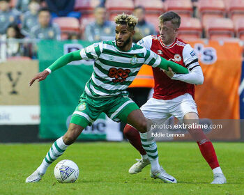 Barry Cotter in action for Shamrock Rovers against St. Patrick's Athletic in Richmond Park last month