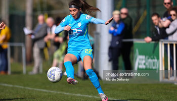 Sophie Watters in possession during the 2022 Women's National League season.