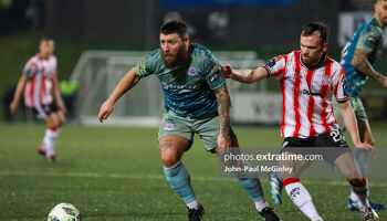Gary Deegan in action against Derry City