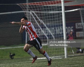 Pat Hoban scores his first goal for Derry City