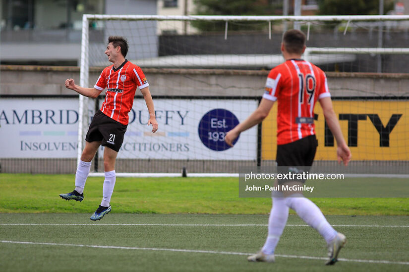 Derry City won 7-0 against Oliver Bond Celtic in the FAI Cup first round