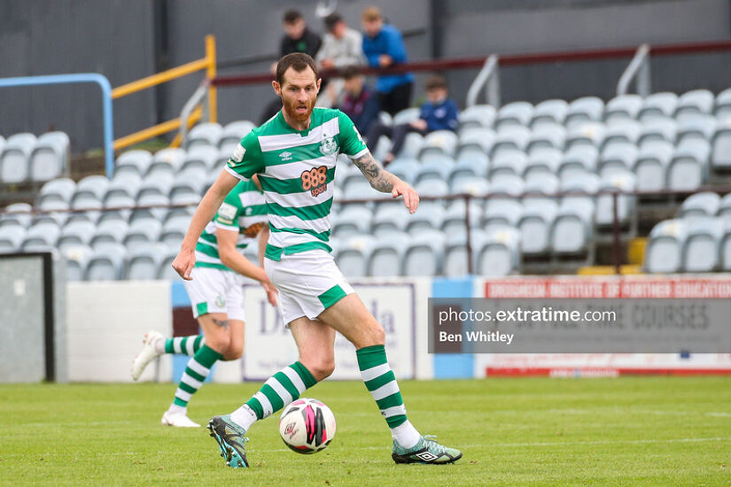 Chris McCann in action for Shamrock Rovers in 2021