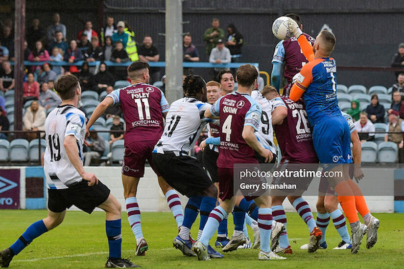 Action from Drogheda United's 5-1 FAI Cup first round win over Athlone Town