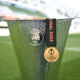 A general view of the UEFA Europa League Trophy ahead of the UEFA Europa League 2023/24 final match between Atalanta BC and Bayer 04 Leverkusen at Dublin Arena on May 20, 2024 in Dublin, Ireland